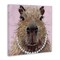 Stupell Industries Capybara with Pearl Necklace Canvas, design by Studio Bautista